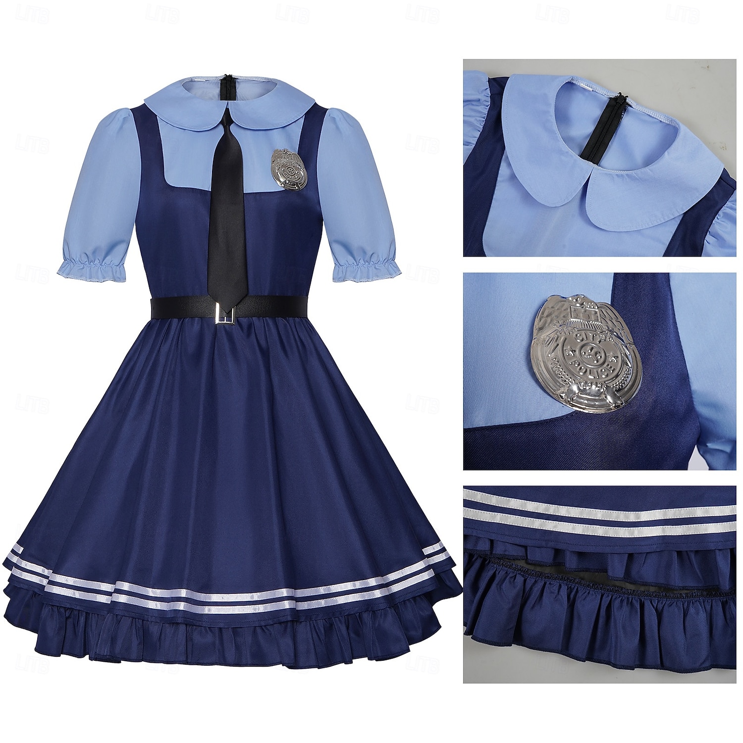 Tierdetektiv Hase Die Polizistin Cosplay Kostüm Outfits Abenteuerfilm Cosplay Film- und TV-Themenkostüme for Damen Mädchen Erwachsene Kinder Halloween Karneval Leistung Pädagogisches Ankleiden 2026 - $49.99 –P1