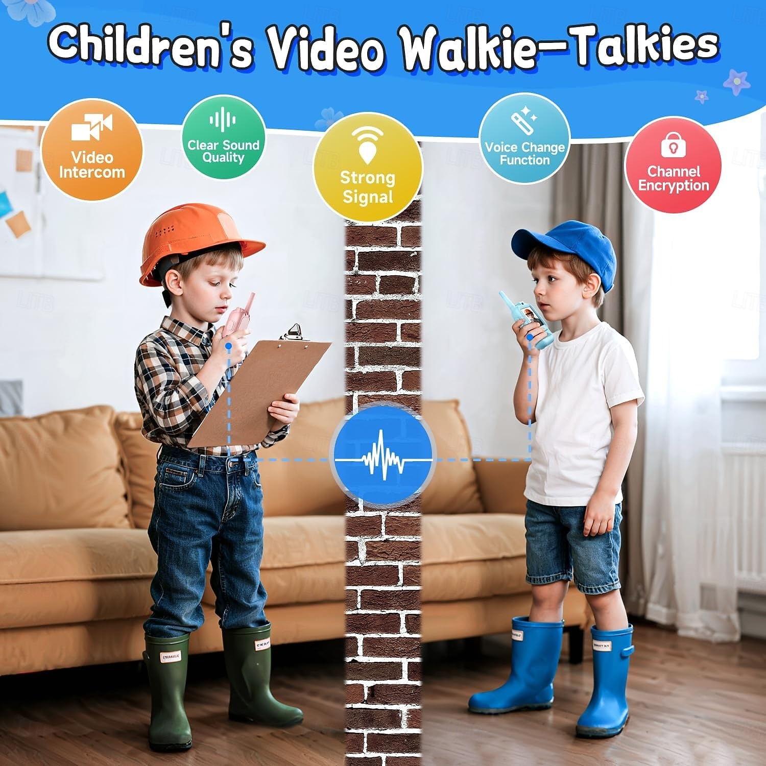 2.0-inch Screen Kids Walkie-Talkie Real-Time Video Voice-Changing Chat Indoor/Outdoor Toy Ideal for Family Games Outdoors Camping Hiking 2026 - $48.99 –P4