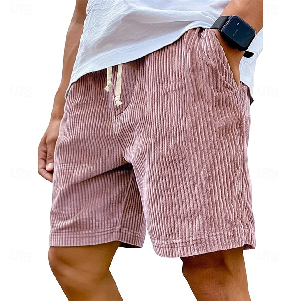 Bărbați Pantaloni Scurți Pantaloni scurți casual Pantaloni scurți din velur Cordon Talie elastică Culoare solidă Confort Lungimea genunchiului Zilnic În aer liber Haine de strada Vacanță Modă Negru 2026 - $18.99 –P7