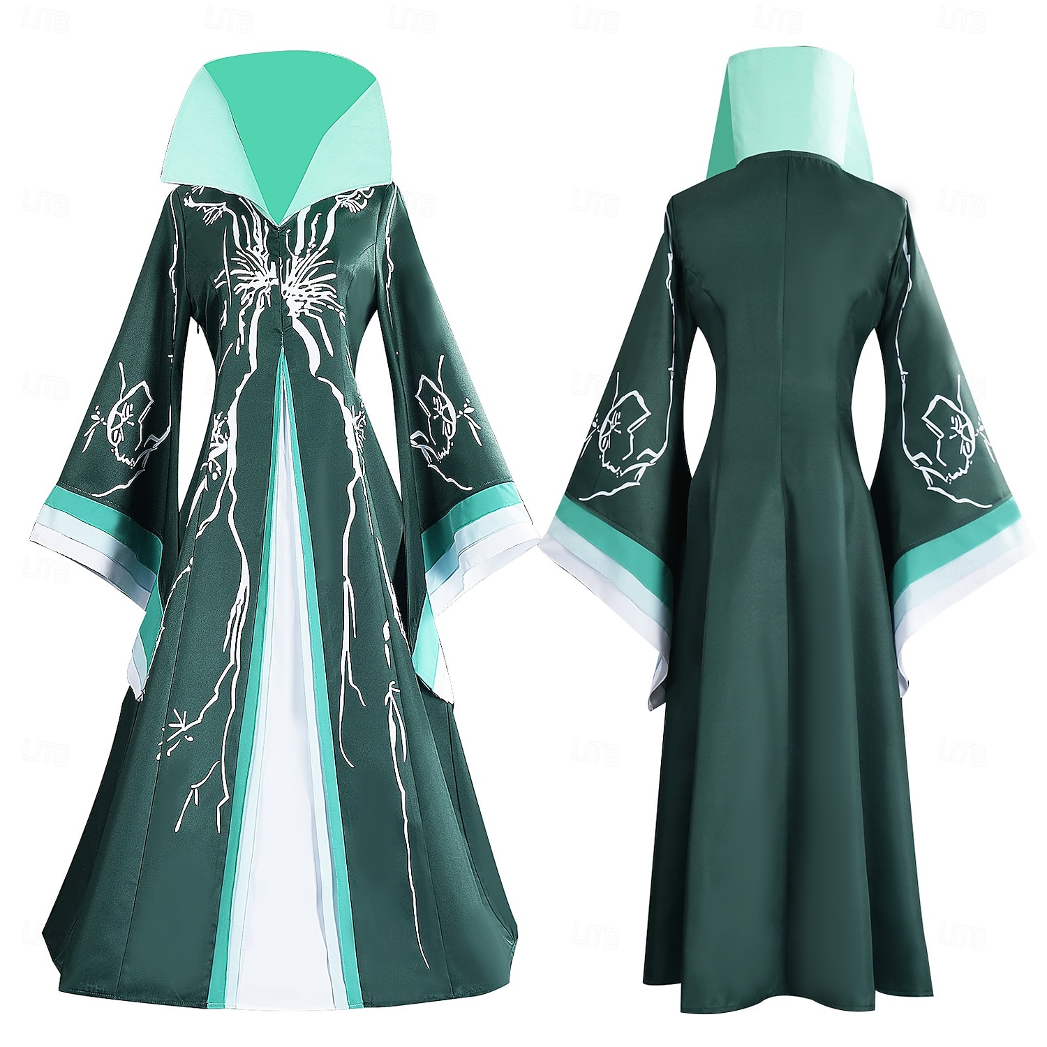 boszorkány Tündér Elphaba Párok jelmezek Film Cosplay jelmez Film Walpurgis éjszaka Szerepjáték for Férfi Női Felnőttek Mindszentek napja Farsang Teljesítmény Comic Con Anime Expo 2026 - $49.99 –P2