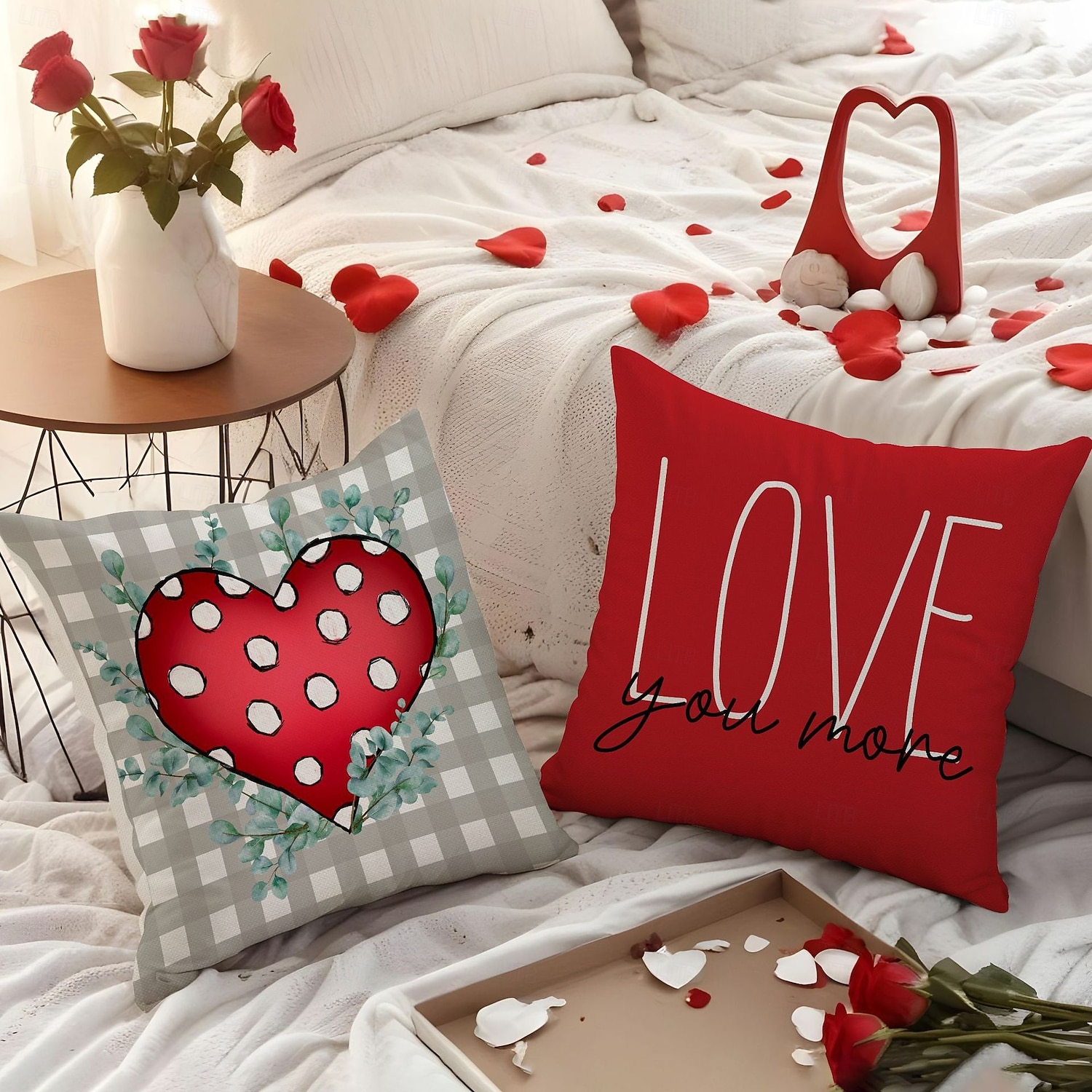 Valentine's Day Throw Pillow Cover, Holiday Letter Print Cushion for Sofa, Home Decor, Cozy Decorative Pillow for Living Room, Bedroom, and Office 2026 - $13.99 –P3