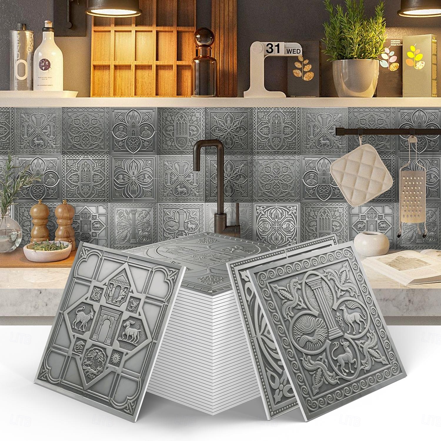 12 db 15 cm-es csempematrica, öntapadós, levehető marokkói talavera csempe, vízálló konyhabútor, lépcsőház, lakberendezés 2026 - $35.99 –P1