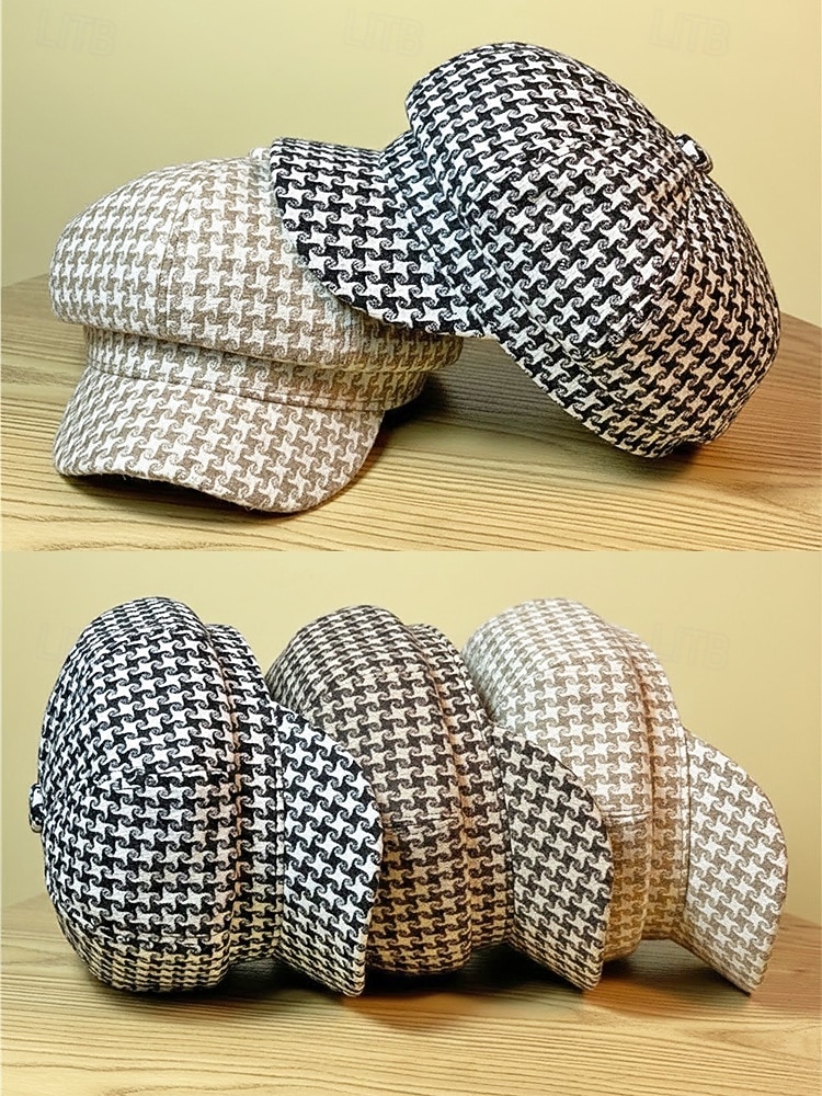 Dámská polyesterová čepice s pepito vzorem – elegantní vintage design, více barev, stylová a pohodlná pro každodenní nošení 2026 - $11.99 –P4
