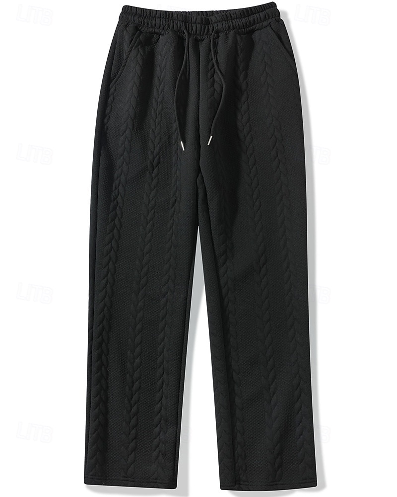 Voor heren Joggingbroeken Broek Joggingbroek met rechte pijpen Jacquard Trekkoord Zak Effen Comfort Zacht Casual Dagelijks Buiten Vakantie Modieus Zwart Oranje Micro-elastisch 2026 - $24.99 –P9