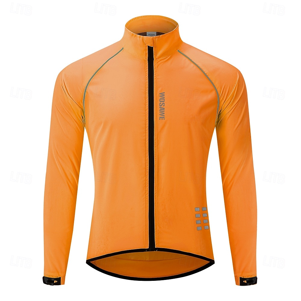 WOSAWE Men's Windbreaker Cycling Jersey Cycling Jacket High Visibility Waterproof Windproof Cycling Bike Jacket Windbreaker Mountain Bike MTB Road Bike Cycling City Bike Cycling Navy Green Black Bike 2026 - $39.99 –P5