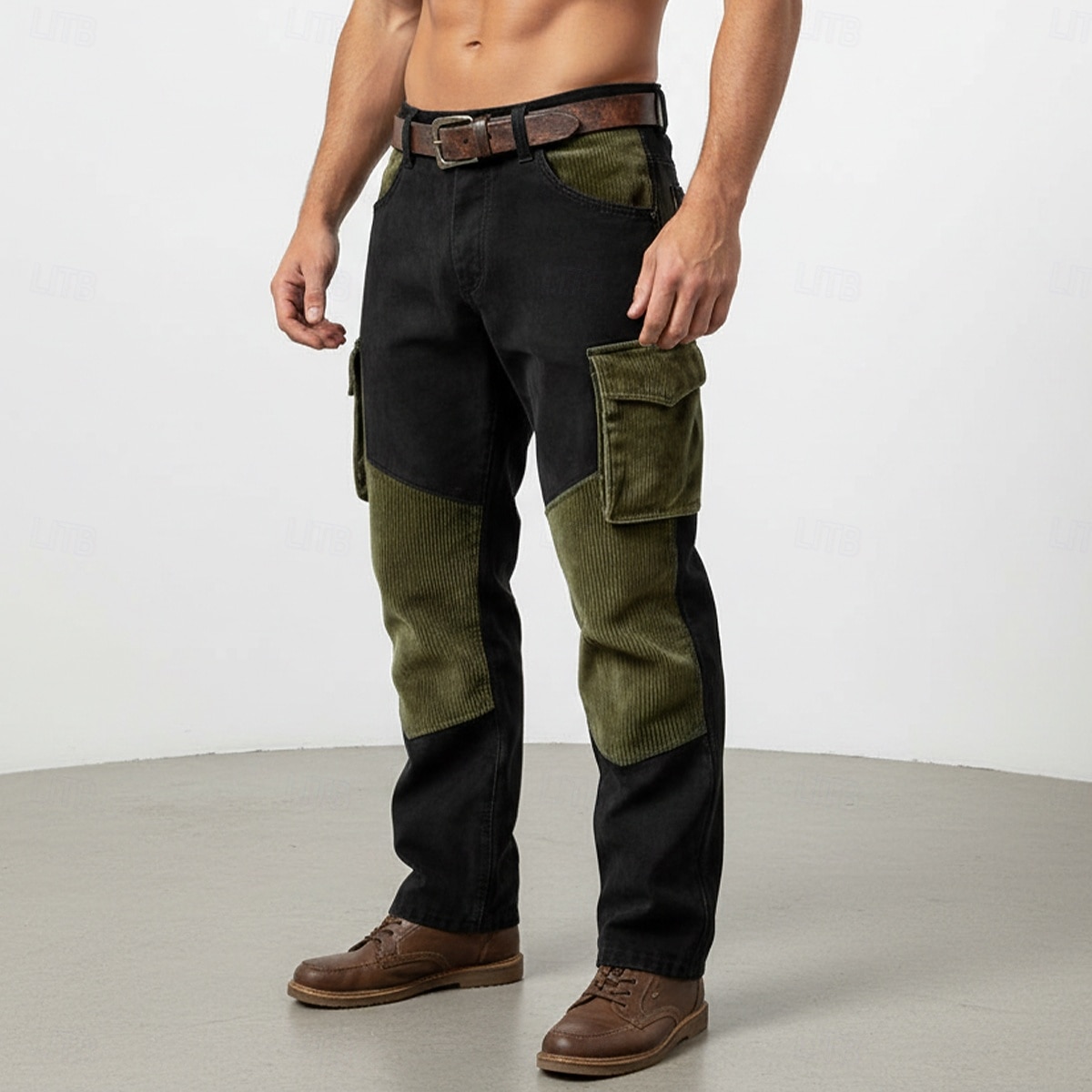 Per uomo Pantaloni Cargo Pantaloni Pantaloni in velluto a coste Pantaloni in finta pelle scamosciata Pantaloni casual Tasca Elastico in vita Multi-tasche Semplice Comodità Morbido Lunghezza intera del 2026 a $22.99 –P1