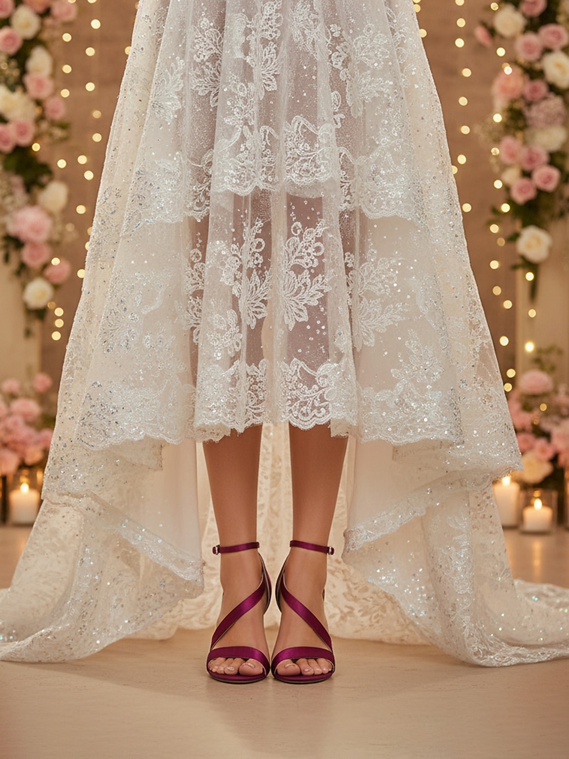 Sandálias de noiva elegantes com tiras finas e salto agulha no tornozelo, sapatos de casamento de salto alto com bico aberto para noivas, salto minimalista branco para cerimônia. de 2026 por $69.99 –P3