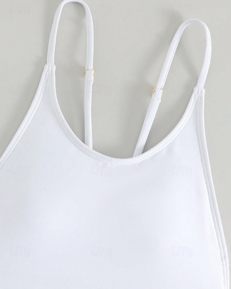 Per donna Costumi da bagno Intero Costume da bagno Perizoma intero Senza schiena Vacanza Abbigliamento da Spiaggia Tinta unica Girocollo Senza Maniche Costumi da bagno del 2026 a $9.49 –P4