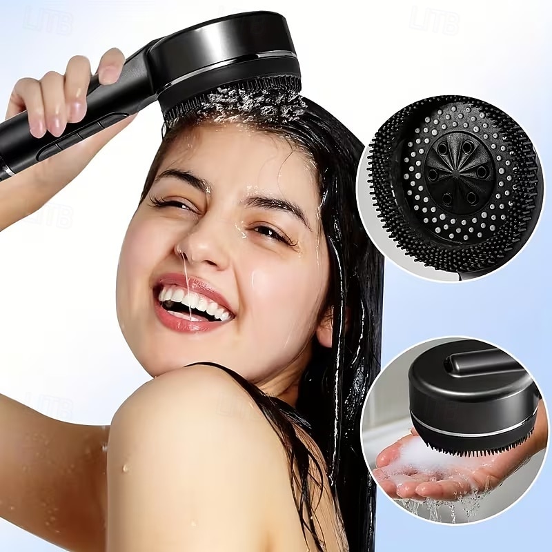 5 τεμάχια χειροκίνητη κεφαλή ντους υψηλής πίεσης, τέσσερις λειτουργίες ψεκασμού, κεφαλή ντους με σταγόνες νερού ιόντων, επιτοίχια τοποθέτηση, με διακόπτη on/off, φιλτραρισμένο μασάζ ντους με λάστιχο 2026 - $39.99 –P4