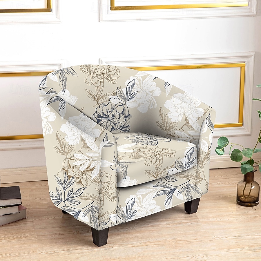 Club Chair Cover Striped, Plant, and Geometric Printed Polyester Slipcovers for Living Room, Bedroom, and Home Office 2026 - $73.99 –P3