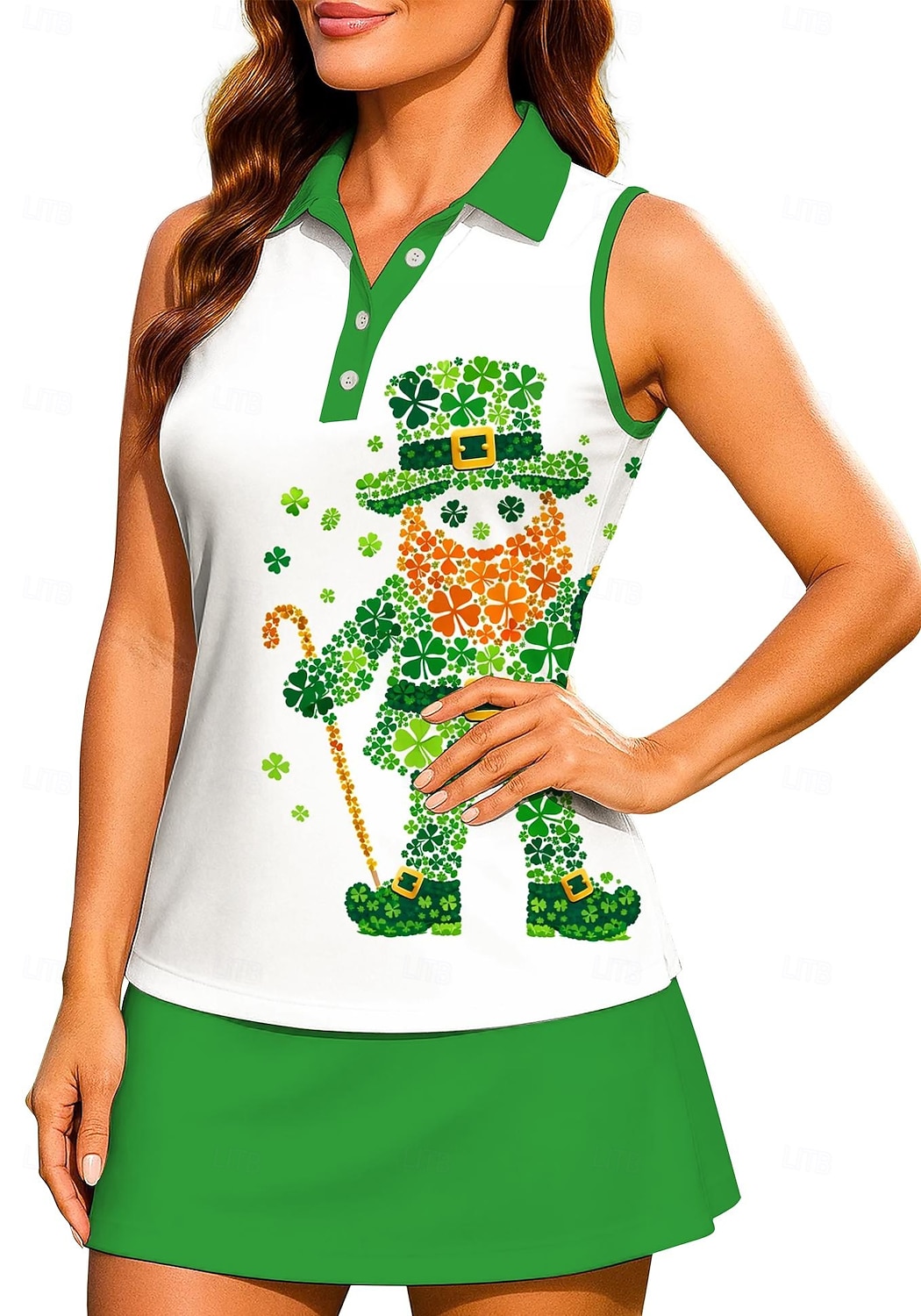 San Patrizio Per donna Piante Floreale Trifoglio Canotta da allenamento Maglietta Maglietta sportiva Polo da golf Senza Maniche Sportivo UPF50+ Resistente ai Raggi UV Allenamento Danza Pilates del 2026 a $18.99 –P4