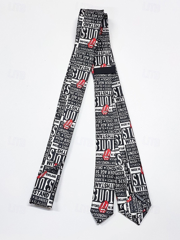 2026年 男性用ポリエステルタイ、複数のパターン、スタイリッシュなデザイン、カーニバルや仮面舞踏会用  コレクション – $14.99 –P4