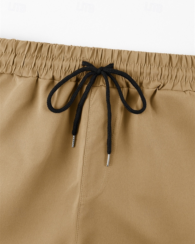 Per uomo Pantaloni Cargo Pantaloni Coulisse Elastico in vita Multi-tasche Tinta unica Antivento Comodità Quotidiano All'aperto Ferie Streetwear Elegante Nero Verde militare del 2026 a $13.49 –P4