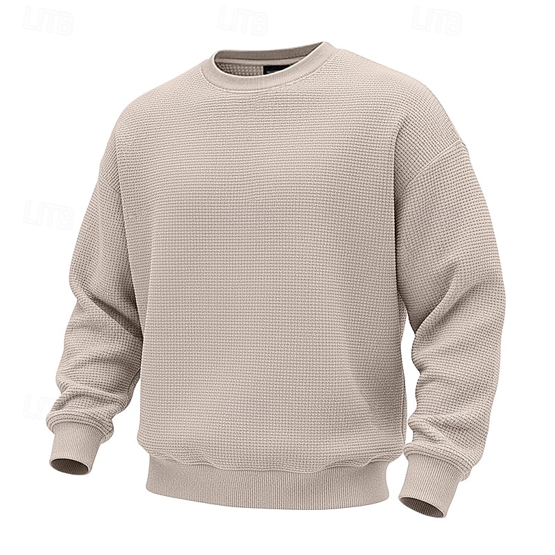 Hombre Sudadera Sudadera con estampado de gofres Sudadera Con Capucha Blanco Cuello Barco Plano Con Texturas Casual Diario Deporte Ropa de calle Fresco Ropa deportiva Primavera & Otoño Ropa Sudaderas 2026 - $24.99 –P6