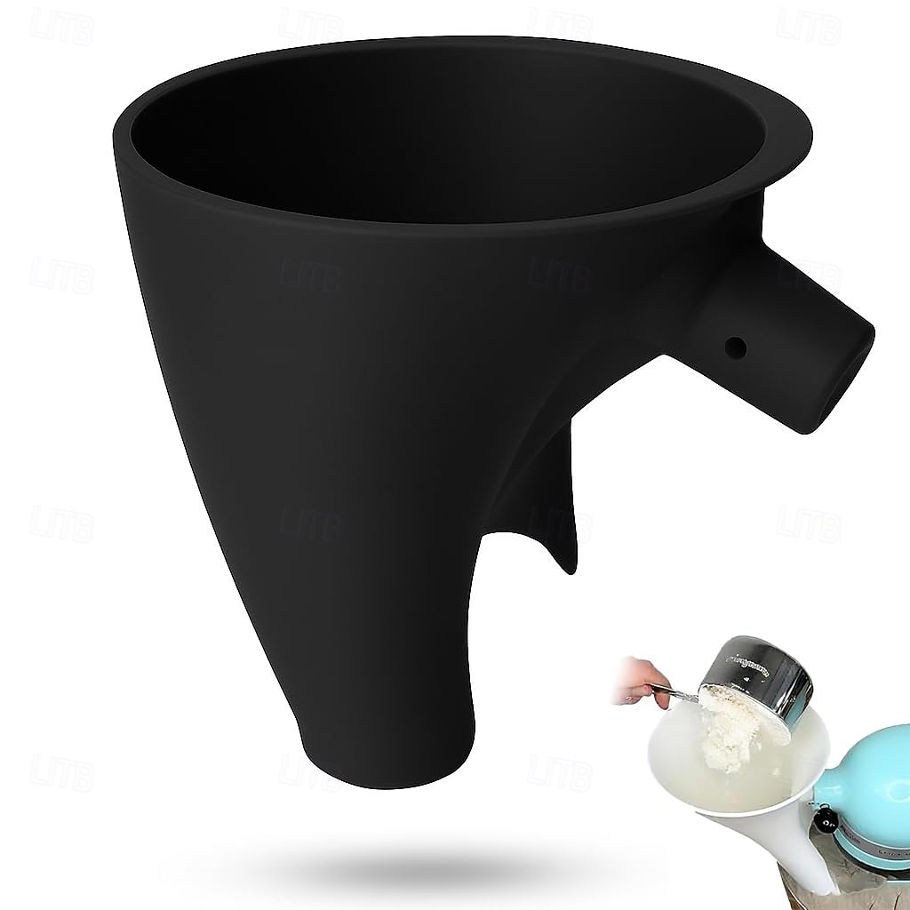Воронка для муки для кухонного комбайна KitchenAid 5 л, насадка против разбрызгивания для стационарного миксера с откидной головкой 4,5 и 5 л (ksm150), инструмент для выпечки, пригодный для мытья в посудомоечной машине, удобный аксессуар для наливания. 2026 - $15.99 –P14