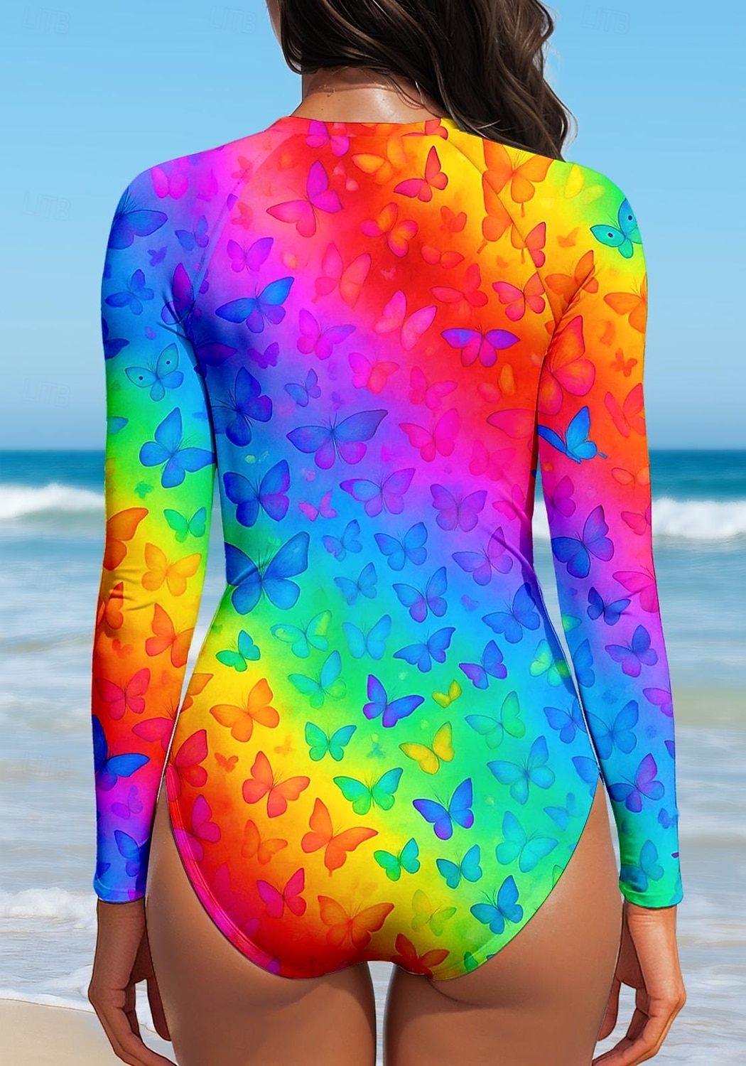 Pentru femei Regulat Bariere Iritatie Gradiant Abstract UPF50+ Uscare rapidă Ușor Manșon Lung Salopetă Tricou Înot Surfing Canotaj Plajă Vară 2026 - $30.99 –P2