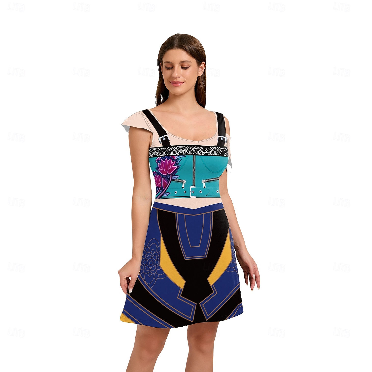 Inspirado em ídolos coreanos Estrela pop Ocasiões Especiais Fantasia fantasia Fantasia de Carnaval Ídolo Virtual for Mulheres Adulto Dia Das Bruxas Carnaval Espetáculo Comic Con Anime Expo de 2026 por $29.99 –P3