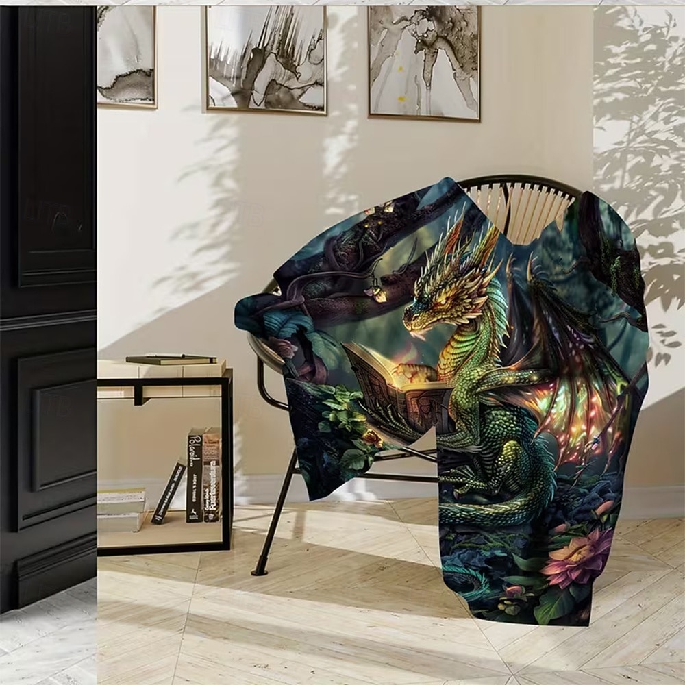 Filt Fleecefiltar Filt för soffan Drake Present Klassisk 3D Fantasi Soffa Säng Dekorativ filt Varm filt Heminredning 2026 - $24.99 –P6
