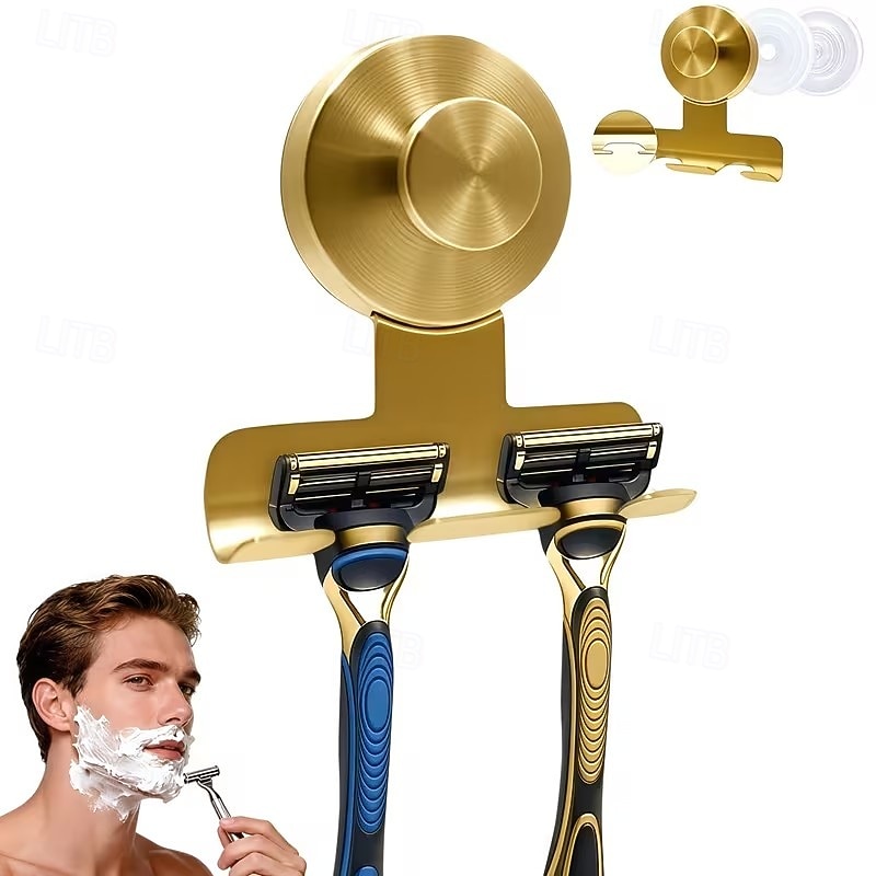 Wytrzymały uchwyt na maszynkę do golenia ze stali nierdzewnej o wadze 15,43 funta do prysznica - uchwyt ścienny do łazienki ze stali nierdzewnej 304, odporny na uszkodzenia, zdejmowany haczyk na 2026 - $16.99 –P9