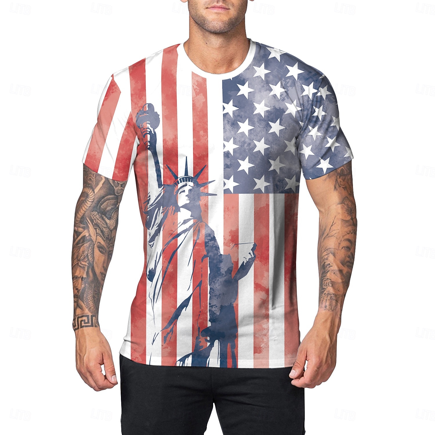 250e anniversaire des États-Unis Patriotique T-shirt Drapeau des États-Unis 250 ans 1776 Nouveauté Drôle Adulte Homme Semi-quincentenaire Jour de l'Indépendance / 4 Juillet 4 Juillet Occasionnel de 2026 ? $20.99 –P10