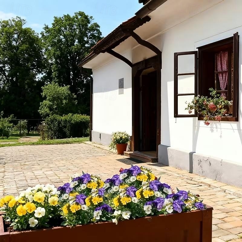 9 bundels driekleurige kunstbloemen in retrostijl, geschikt als bloemversiering voor binnenplaats, balkon, binnen- en buitenbeplanting, bruiloftsdecoratie, feestartikelen en huisdecoratie. 2026 - $23.99 –P7