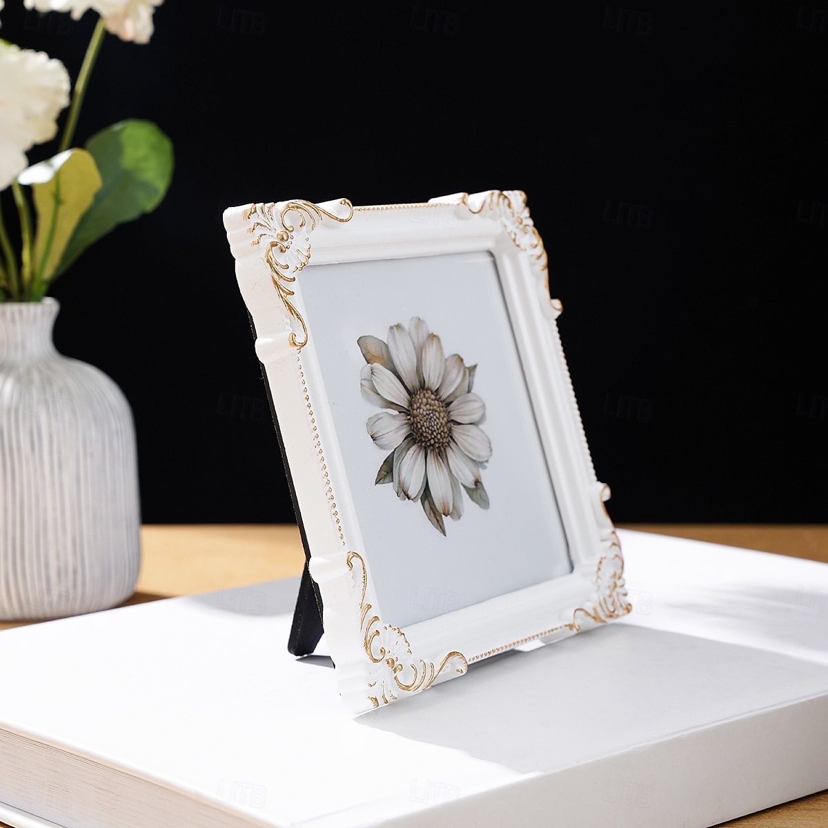 Cadre photo décoratif à motif tridimensionnel de style européen (1 pièce), idéal pour la décoration de photos dans une chambre ou un bureau, accessoire de photographie et décoration murale. de 2026 ? $15.99 –P7