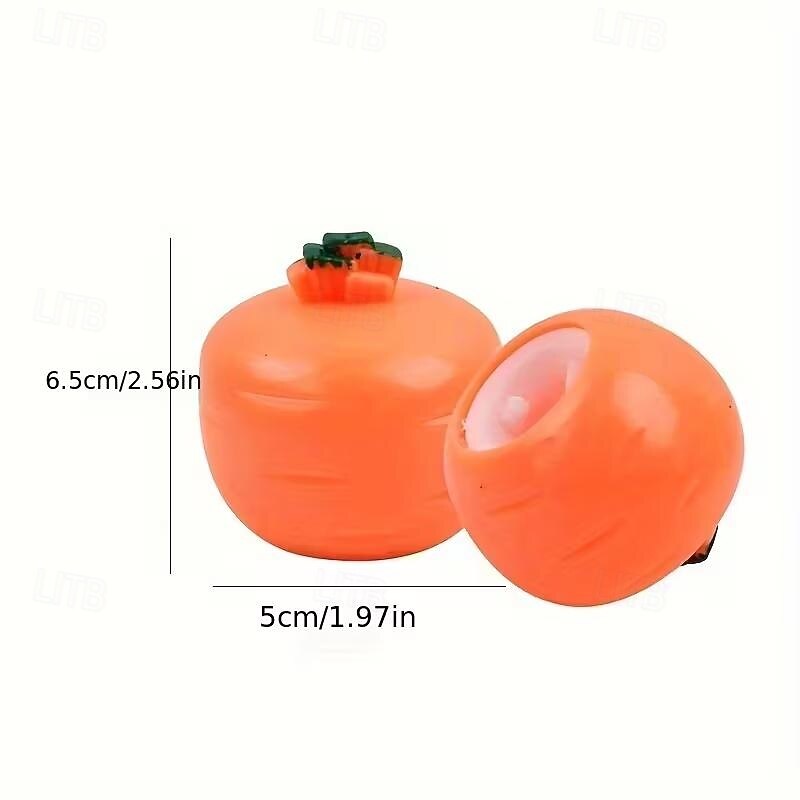 2 kpl pääsiäisaiheista sarjakuvaporkkanapääpupun puristuslelu, hauska kepposenpilailulahja lapsille ja aikuisille, opettavainen juhlalahja pääsiäiseen, halloweeniin, kiitospäivään - eri värejä, kani 2026 - $6.99 –P1