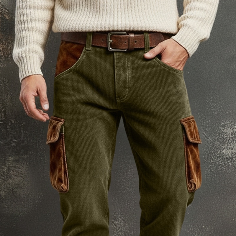Per uomo Pantaloni Cargo Pantaloni in velluto a coste Pantaloni da Lavoro Elastico in vita Multi-tasche Gamba Dritta Patchwork Traspirante Lunghezza intera Casuale Quotidiano All'aperto Vacanza Moda del 2026 a $31.99 –P2