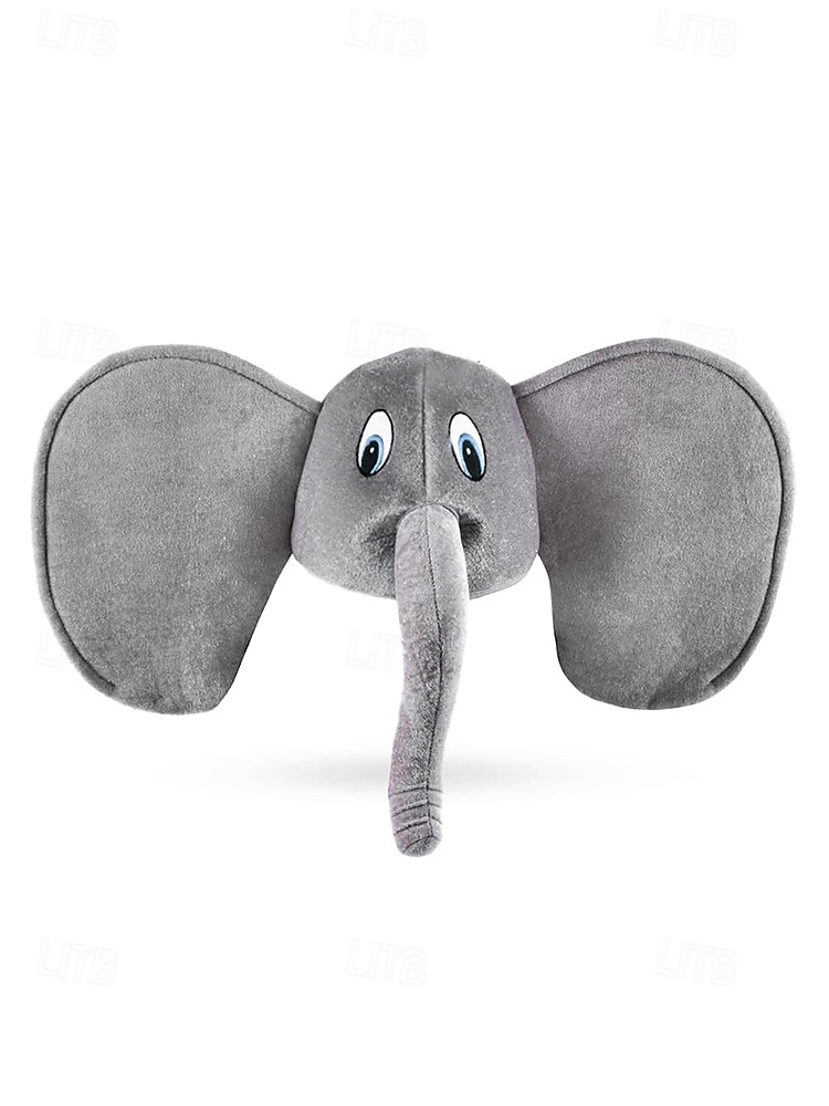Unisex Polyester Elephant Mardi Gras Hat, Fun and Soft, Perfect for Carnival & Masquerade Balls, Cute Animal-Themed Accessory 2026 - $18.99 –P7