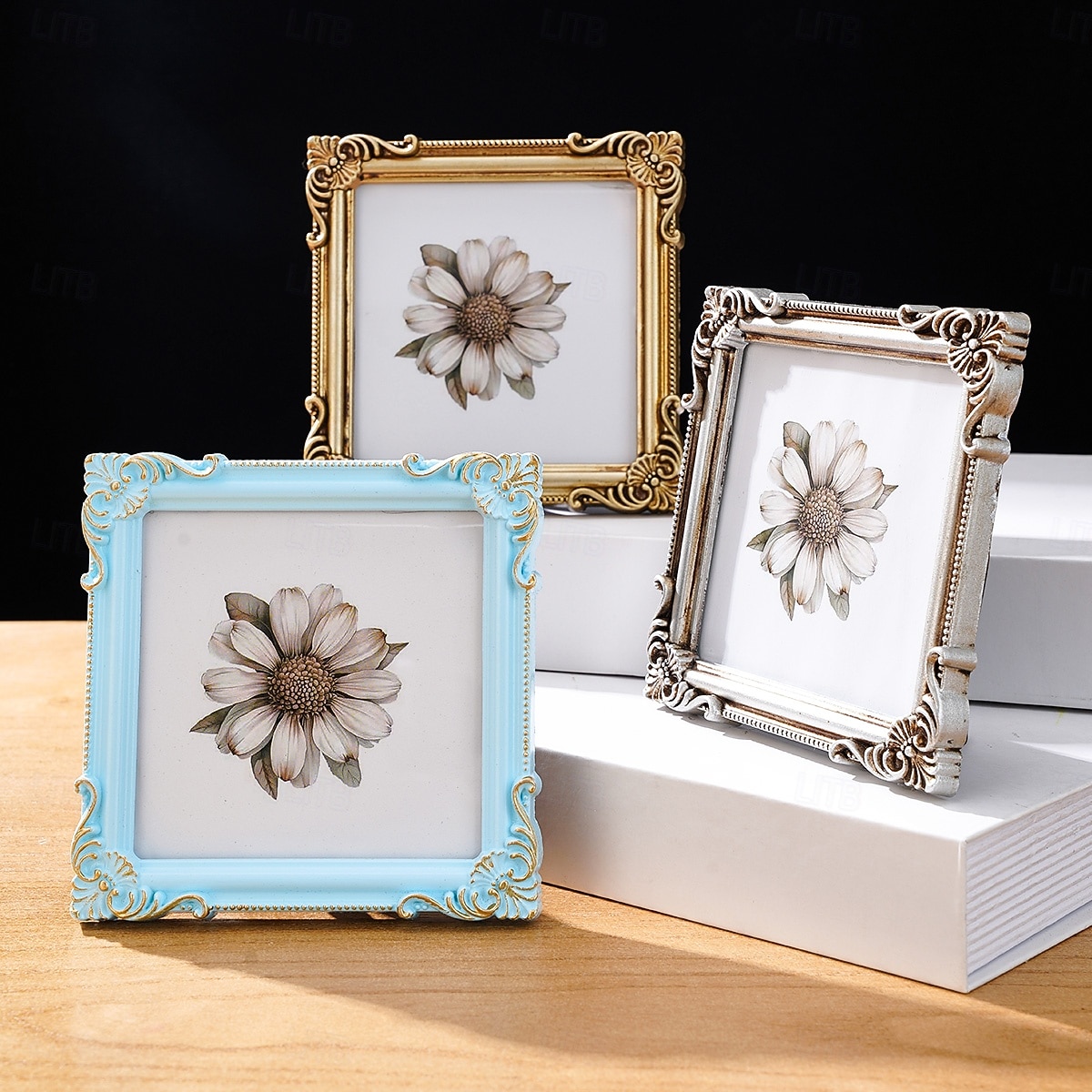 Cadre photo décoratif à motif tridimensionnel de style européen (1 pièce), idéal pour la décoration de photos dans une chambre ou un bureau, accessoire de photographie et décoration murale. de 2026 ? $15.99 –P3