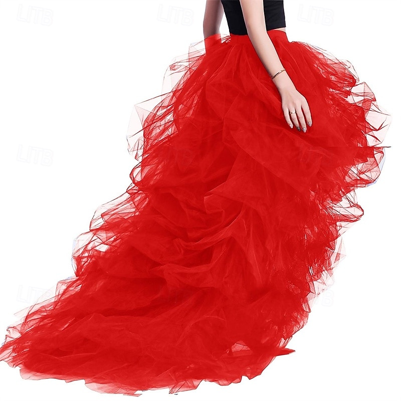 Φανταστική φορεσιά Φούστα από τούλι Φούστα Tutu Ρετρό / Βίντατζ Δεκαετία '80 Πολυεπίπεδο High Low Φουσκωμένος Ενηλίκων Γυναικεία Απόκριες Πάρτι Επίδοση Χορός Μπαλέτο Ντύνομαι 2026 - $41.99 –P2