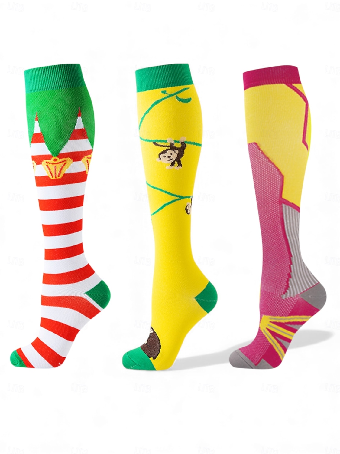 Women's Mardi Gras 3-Pack Carnival Party Socks, Colorful Graphic Crew Socks with Fun Prints, Soft Stretch Knit, Unisex Adult & Teen Festival Socks for Carnival, Costume Parties & Celebrations 2026 - $18.99 –P5