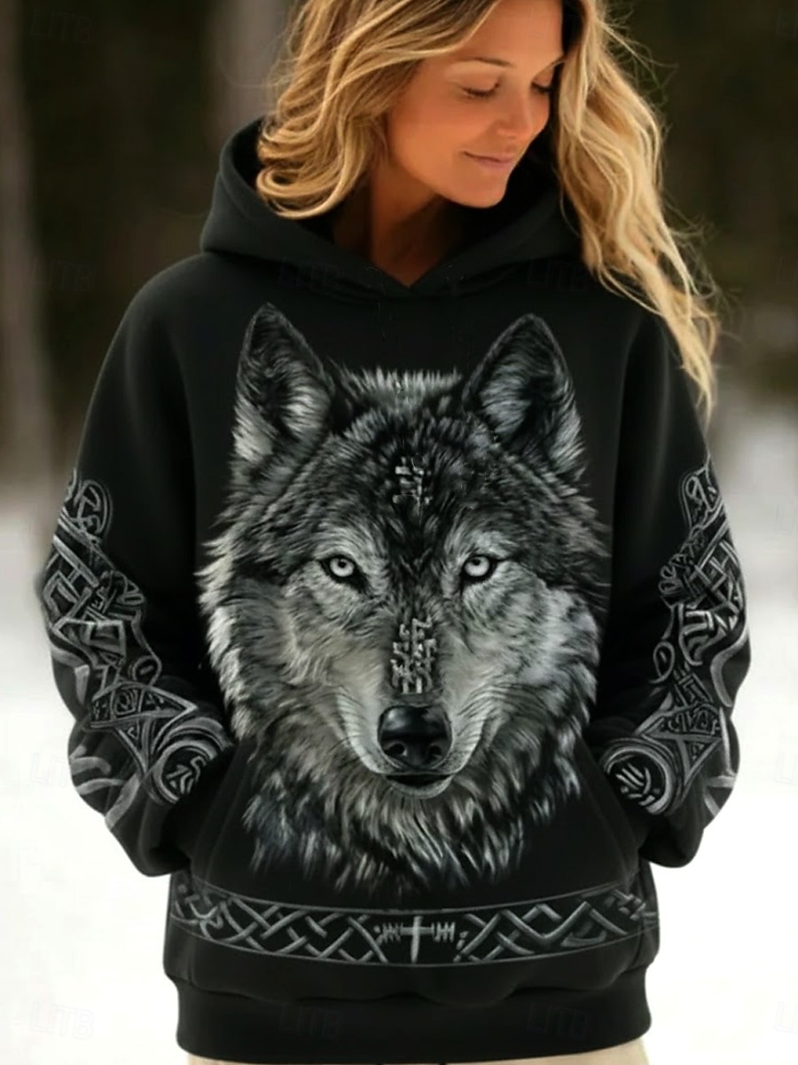 Per donna Felpa con cappuccio Patchwork Stampato Tasca Frontale Grafico Animale Geometrico Vintage Casual Boho Manica Lunga Con Cappuccio Top Regolari Casuale Streetwear Abbigliamento Quotidiano del 2026 a $32.99 –P3