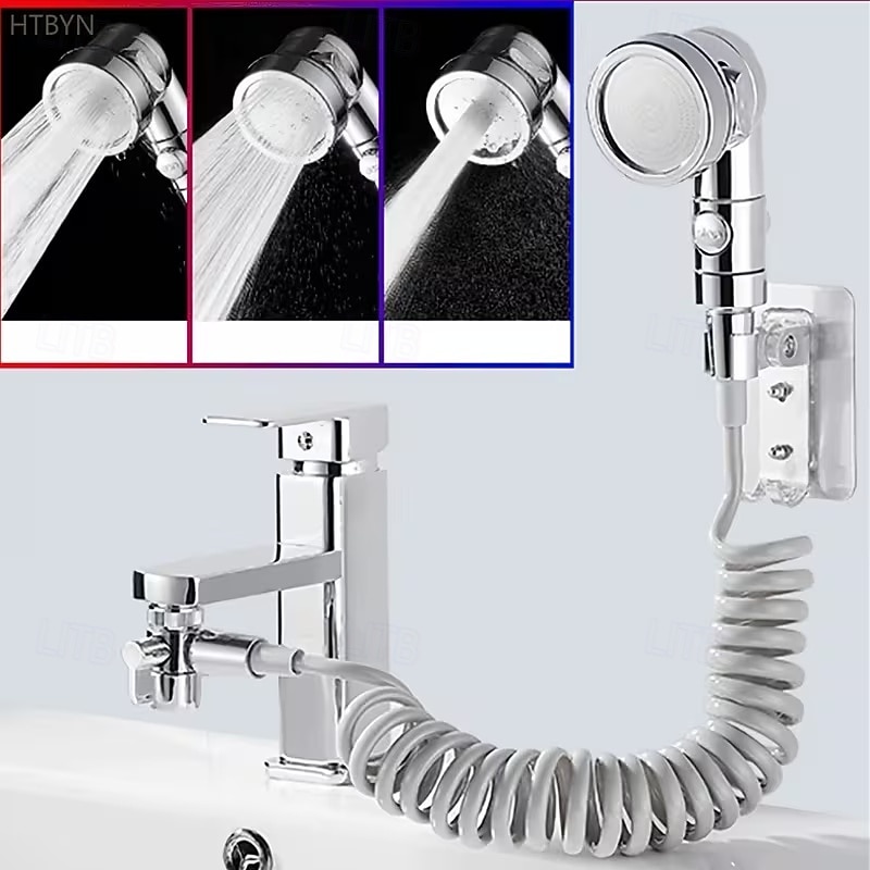 Handheld Shower Head with Adjustable Spray - 304 Stainless Steel Bathroom Faucet Extension, Detachable Hose for Bathtub & Sink, Ergonomic Design for Comfortable Bathing, Durable & Easy to Clean 2026 - $16.99 –P1