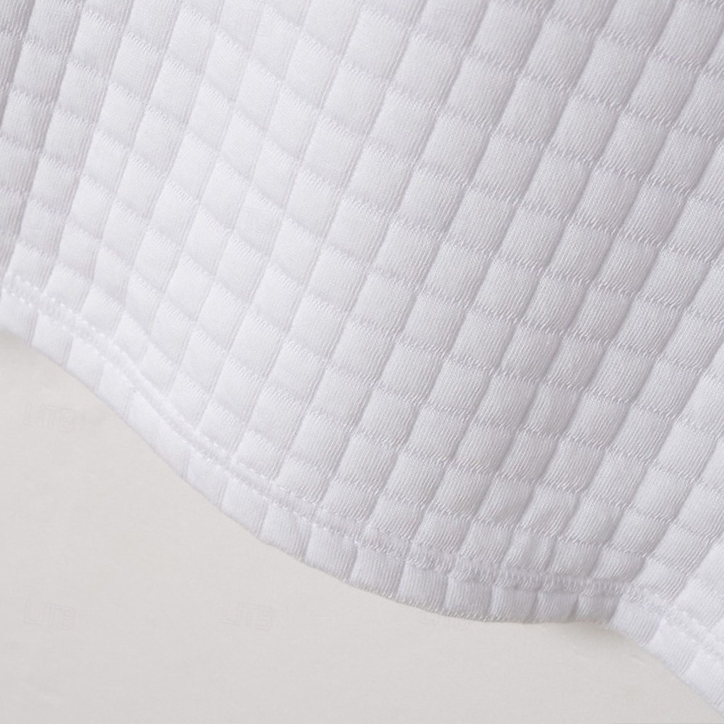 Per uomo Magliette Polo a Nido d'Ape Testurizzato Casuale Sport & Outdoor Con cerniera Zip a un quarto Manica Lunga Moda Moderno Con zip Tasca Primavera Autunno Primavera & Autunno Vestibilit del 2026 a $20.99 –P14