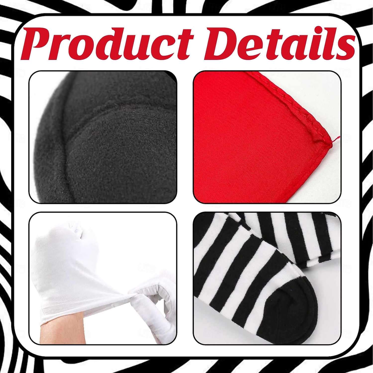 Mais Acessórios Fantasia fantasia Mímico Palhaço Mímico circo Traje Cosplay Listrado Adulto Mulheres Dia Das Bruxas Carnaval Festa Espetáculo Vestir-se de 2026 por $37.99 –P3