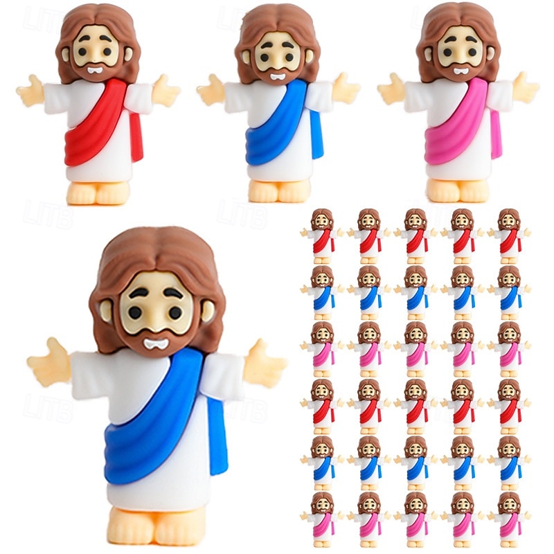 50/100 יחידות דמויות ישו קטנות, פסלוני ישו מיני בכמויות גדולות מתנה לפסחא פסלים זעירים למילוי ביצי פסחא דמויות ישו זעירות בצבעים שונים, פסלונים מיניאטוריים להסתרה 2026 - $21.99 –P1