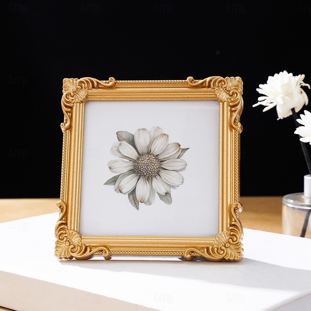 Cadre photo décoratif à motif tridimensionnel de style européen (1 pièce), idéal pour la décoration de photos dans une chambre ou un bureau, accessoire de photographie et décoration murale. de 2026 ? $15.99 –P8