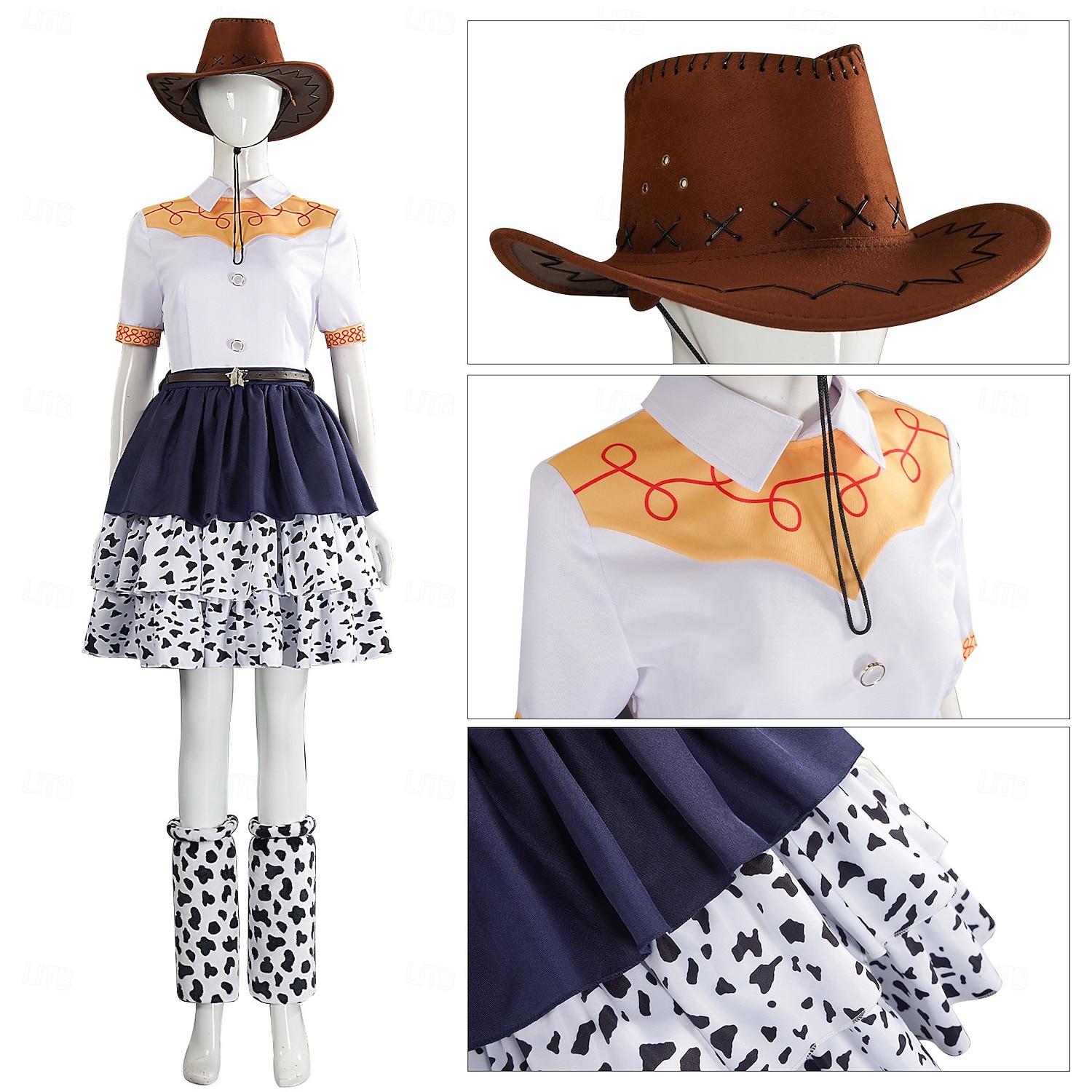 Jessie Halloween Props Masquerade Fancy Costume Carnival Costume Cosplay Halloween for Girls' Adults Christmas New Year Party Casual Daily 2026 - $55.99 –P8