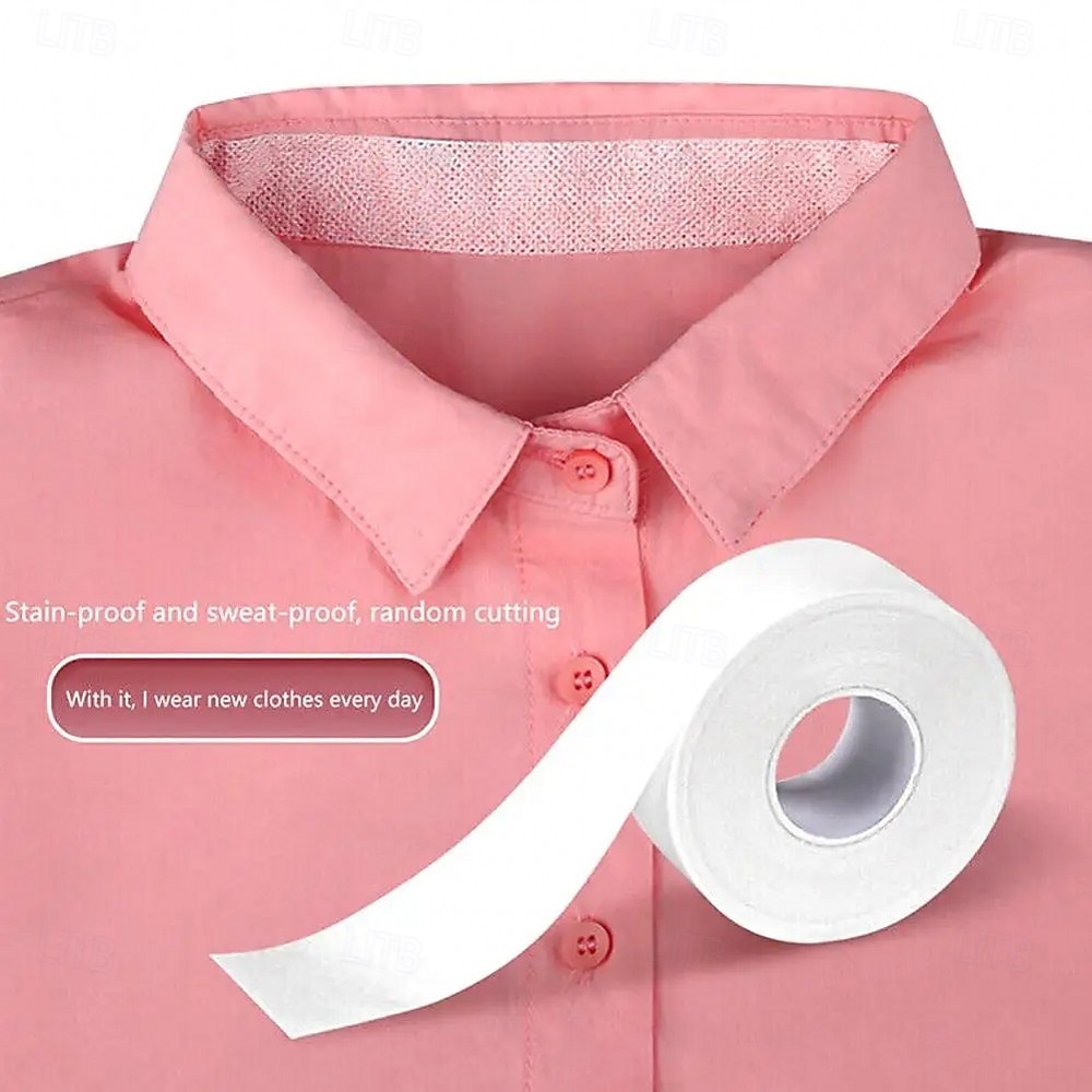 Protetor de gola descartável autoadesivo de 8m para absorção de suor, respirável, ideal para camisetas brancas, golas e chapéus. Adesivo absorvente anti-sujeira para forro de camisa. de 2026 por $9.99 –P12