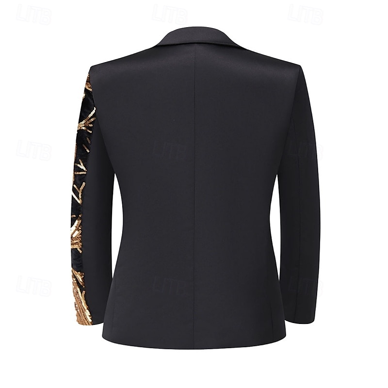 Kids Boys' Blazer Outerwear Sequin Tree Long Sleeve Pocket Buttons Coat Party Fashion Streetwear Cool Blue Red Purple Spring Fall 4-12 Years 2026 - $74.99 –P3