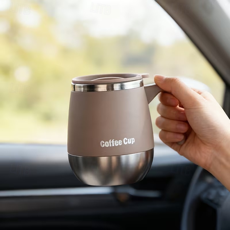 Tasse à café isotherme en acier inoxydable, mug à double paroi avec couvercle pour boissons chaudes &Gobelet isotherme de 500 ml (16,91 oz), idéal pour la maison, les activités de plein air, le de 2026 ? $10.99 –P3