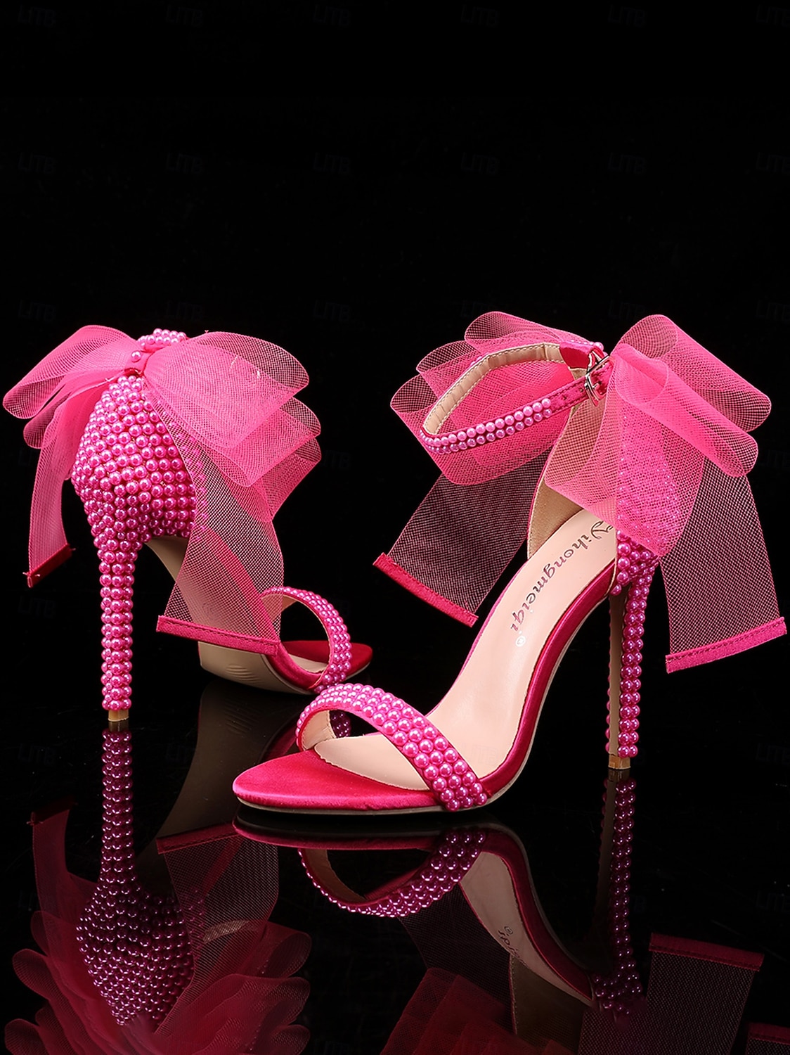 Escarpins de mariage pour femmes ornés de perles blanches avec nœud et bride à la cheville – chaussures de mariée élégantes pour mariages et événements officiels de 2026 ? $64.99 –P3