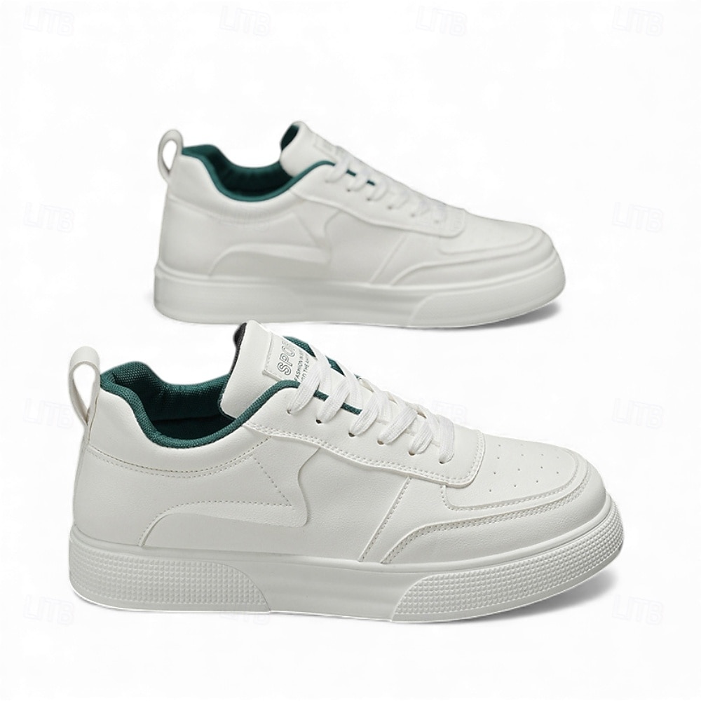 Мужские белые и зеленые повседневные кроссовки, легкие дышащие прогулочные туфли на мягкой подошве, стильные кроссовки в стиле стритвеар для повседневной носки и нарядов ко Дню Святого Патрика. 2026 - $42.99 –P7