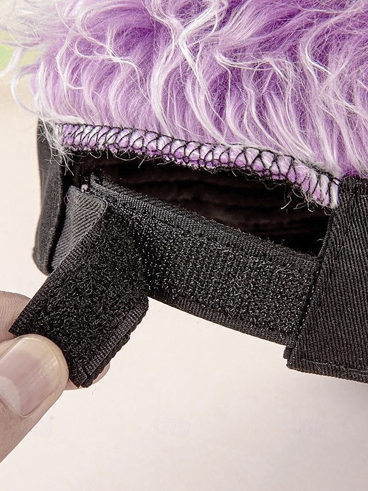 Sombrero de visera de poliéster para hombre con peluca sintética colorida, disponible en varios colores, perfecto para el Día de San Patricio, carnaval y ocasiones festivas. 2026 - $14.99 –P9