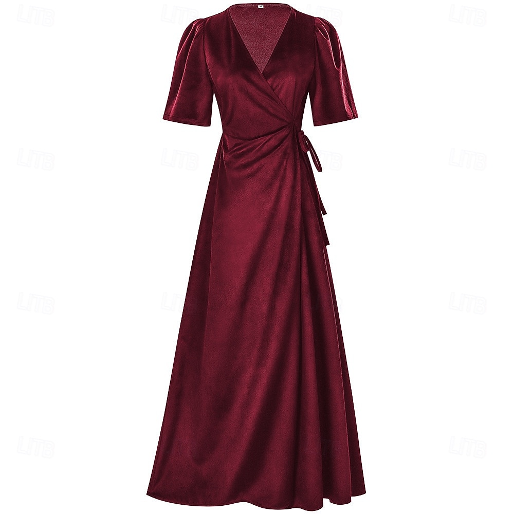 Anni Ruggenti Anni 1920 Lunghezza al pavimento Vestito Lunghe Il grande Gatsby Linea ad A Scollo a V Costume Per donna Natale Carnevale Feste Formale Cocktail party Adulti Vestito Inverno del 2026 a $38.99 –P2