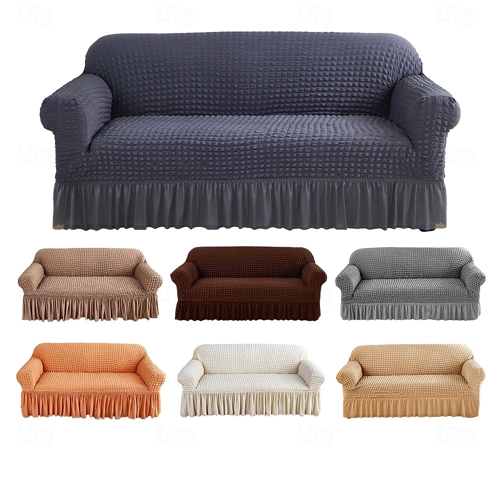 Skirted Bubble Tulle Sofa Cover Full Elastic Slipcover Dustproof Non Slip Sofa Protector Cushion Cover Stretchable Sofa Throw for Living Room Furniture 2026 - $26.99 –P1