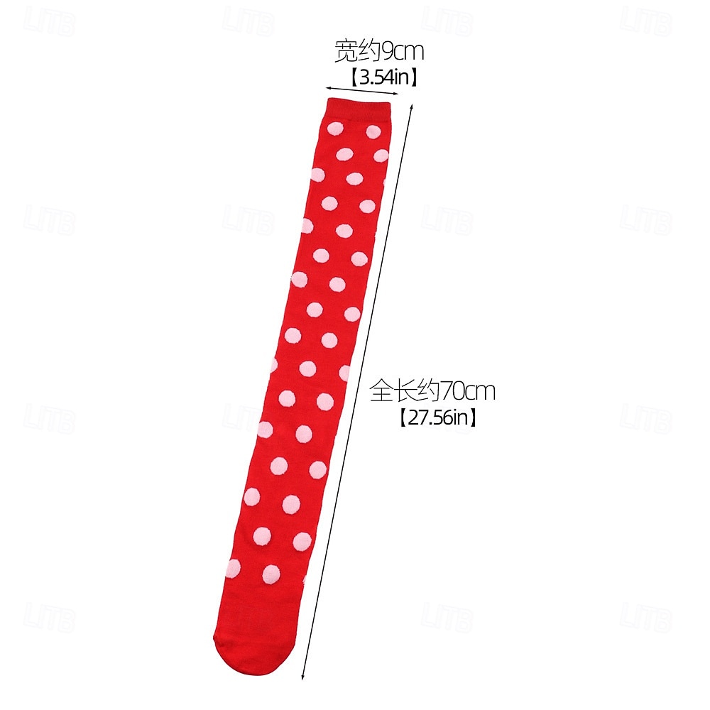 Naisille Mardi Gras 5-Pakkaus Pilkku Over-the-Knee -sukkia Värikkäät Karnevaalipuvut Joustavat Retro-juhlalahjat Festivaaleille  Naamiaisjuhliin 2026 - $19.99 –P3