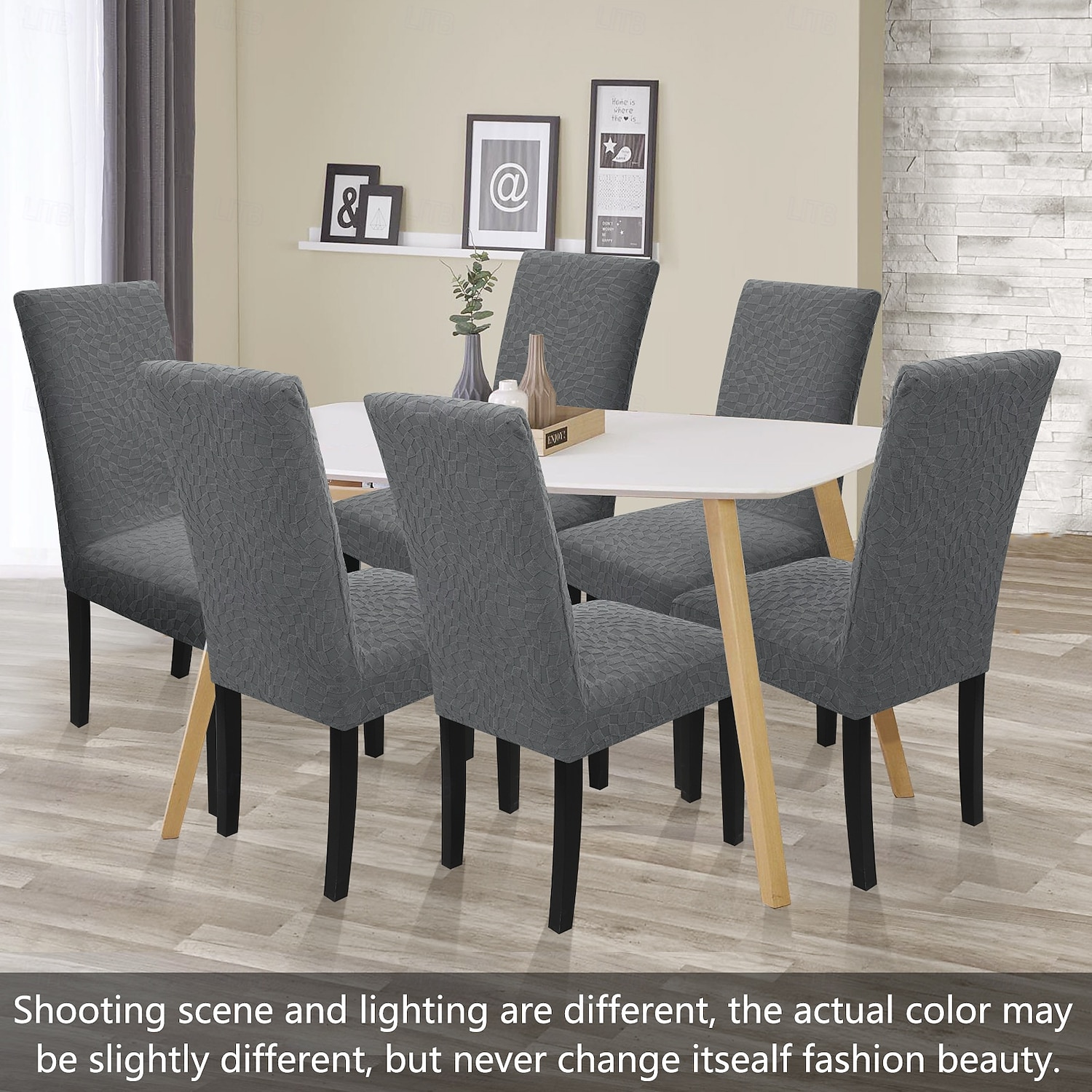 Vanntett stoltrekk tykt jacquard stretch heldekkende ett stykke spisestuestoltrekk bordstolsett 2 4 6 deler 2026 - $15.49 –P4