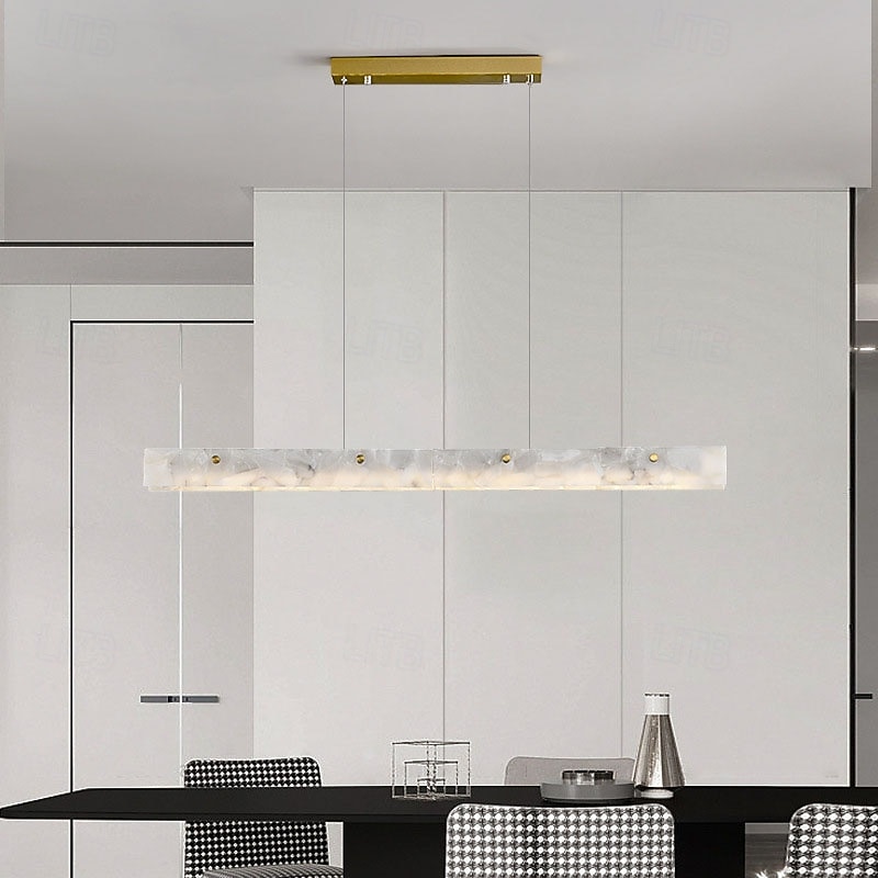 Lampadario a sospensione a led classico in marmo da 100 cm, oro, luce interna, sala da pranzo, per soggiorno del 2026 a $699.99 –P5